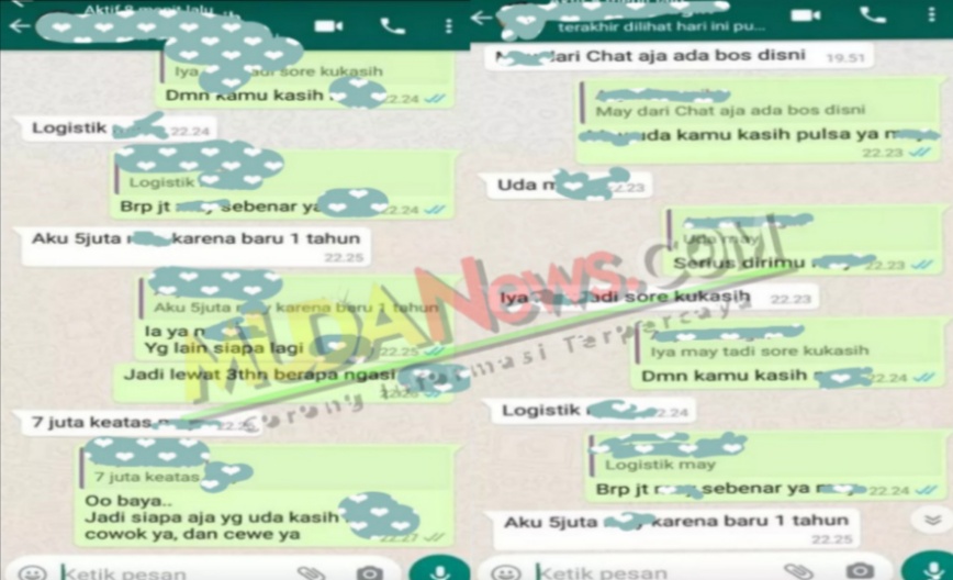 Beredar Chat Singkat Pengakuan Oknum Anggota BPBD Labuhanbatu Membayar Uang