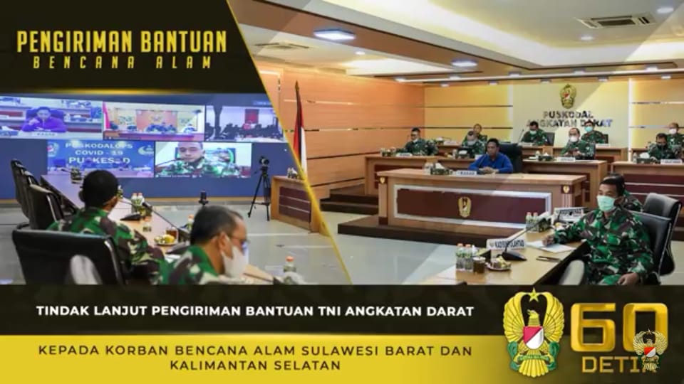 Tindak Lanjut Pengiriman Bantuan TNI AD kepada Korban Bencana Alam Sulbar dan Kalsel