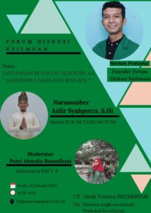Forum Diskusi Keilmuan, Gelar Diskusi Perdana Bertajuk 'Mahasiswa Masa Kini Bisa Apa?'
