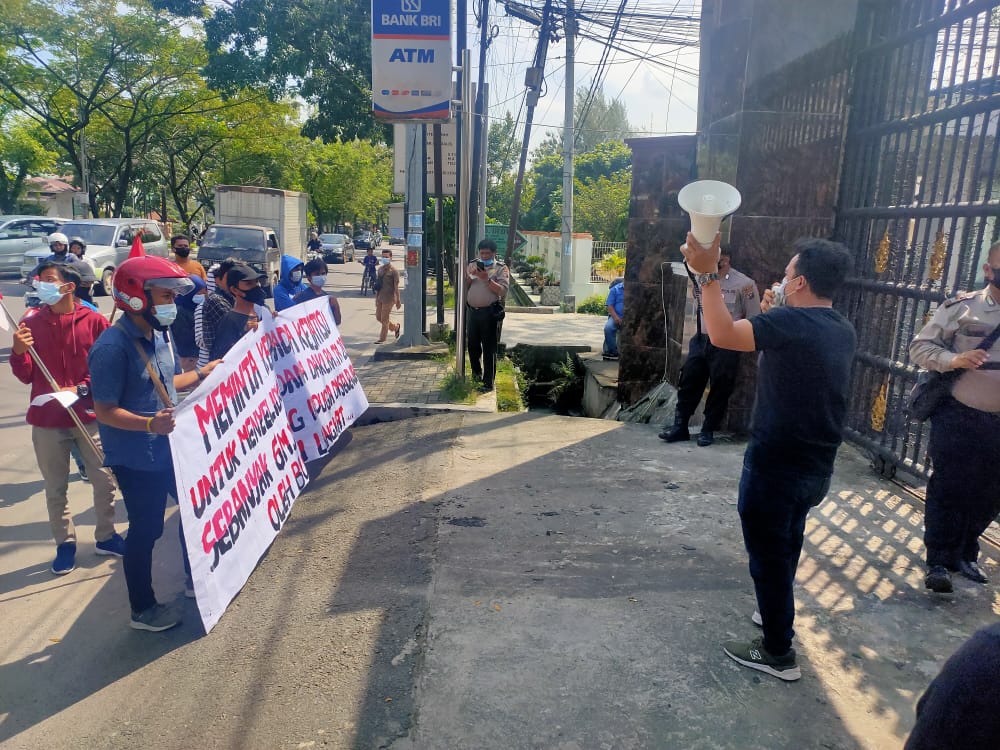 Aksi di Kejati Sumut