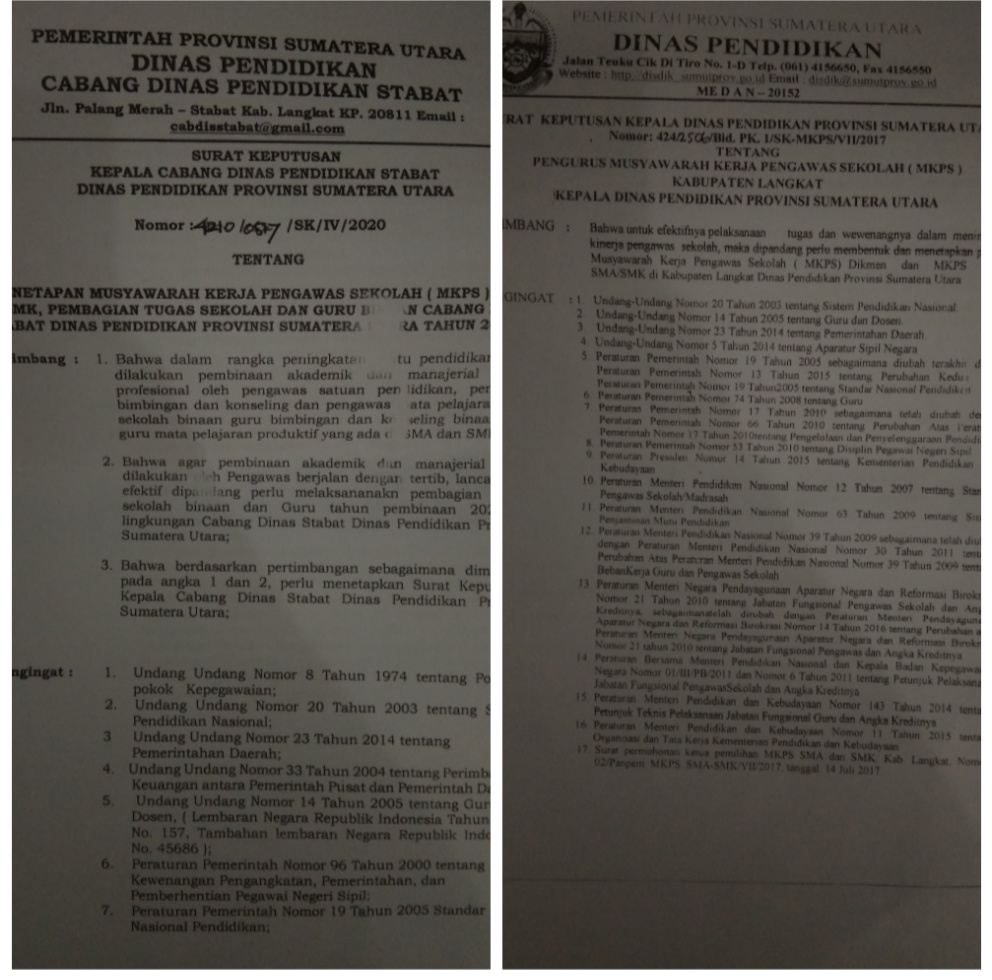 Kacab Stabat Dinas Pendidikan Sumut