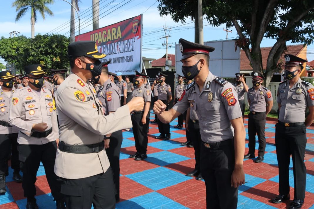 184 Personel Polres Majalengka, Naik Satu Pangkat lebih tinggi