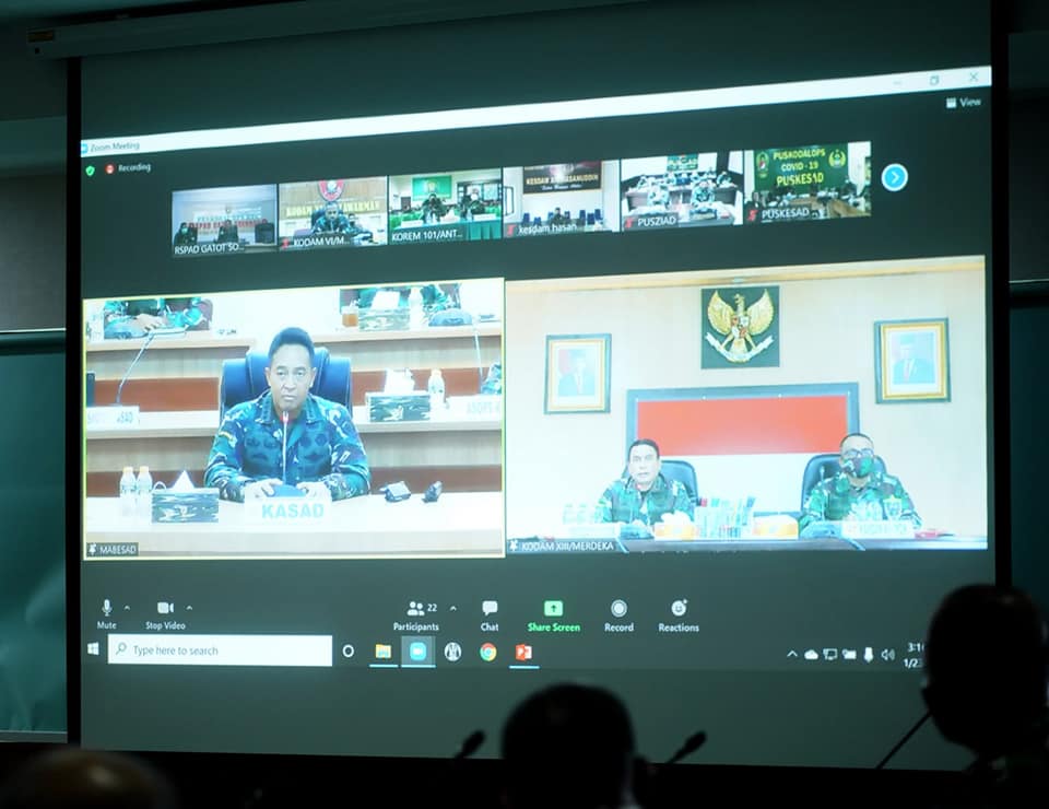 Kasad Andika Perkasa, Apresiasi Laporan Pangdam XIII/Merdeka Terkait Penanggulangan Bencana Alam