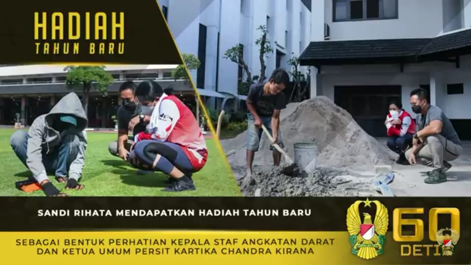 Kasad Andika Perkasa dan Ketum Persit KCK, Berikan Hadiah kepada Sandi Rihata