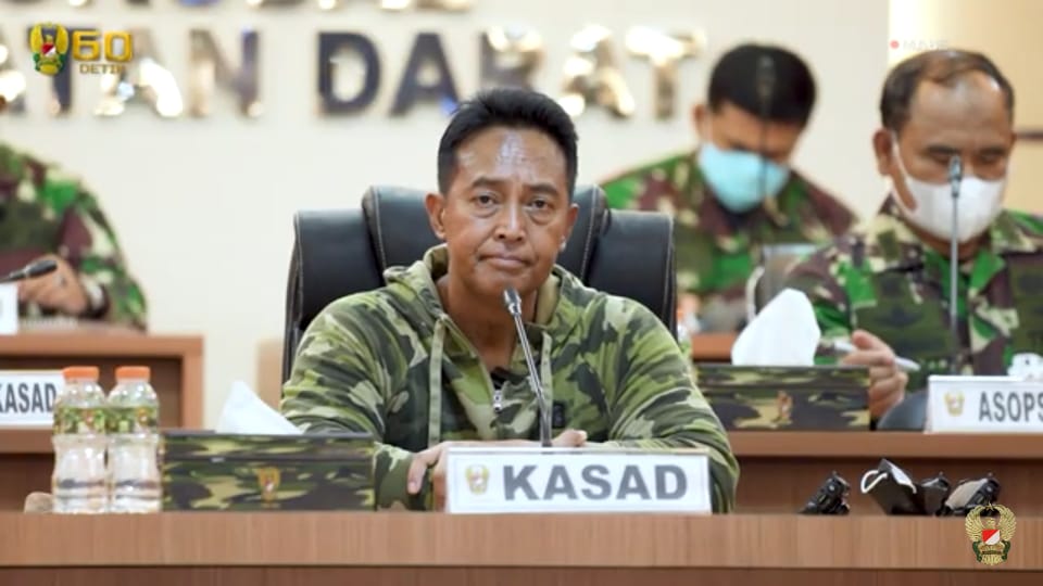 KASAD Andika Perkasa, Teleconference Perdana Penanganan Banjir di NTB