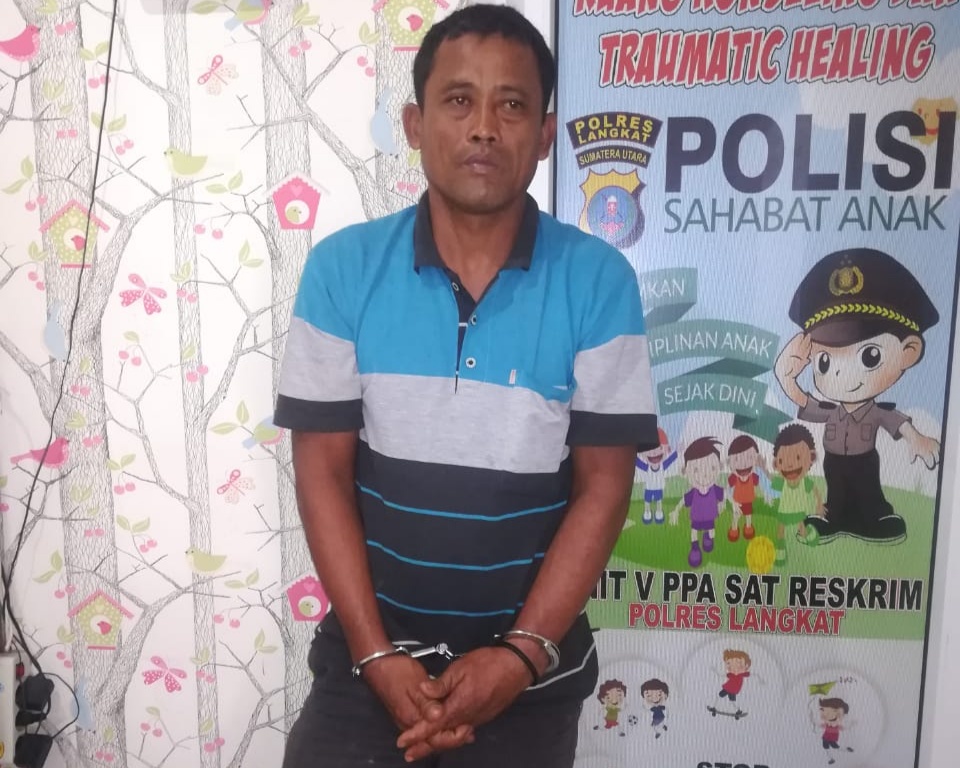 Pelaku Penganiayaan Anak Kandung di Langkat, Diringkus Polisi Diperjalanan