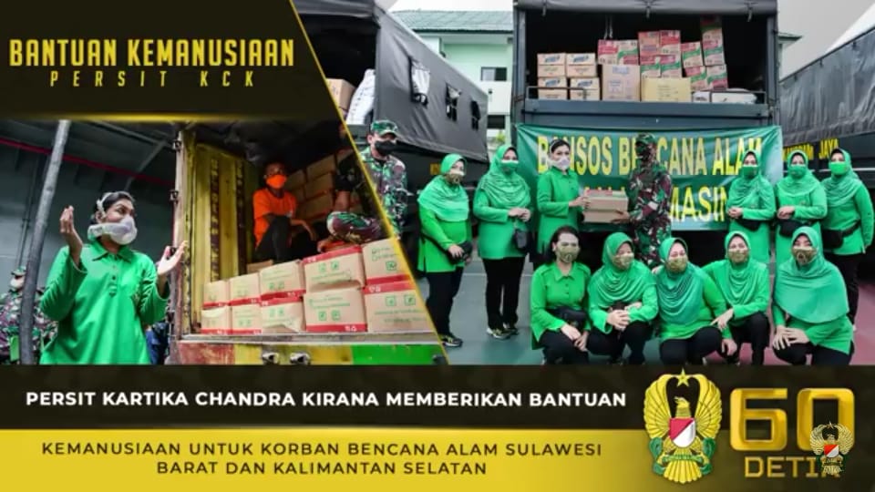 Persit KCK, Berikan Bantuan Kemanusiaan untuk Korban Bencana Alam Sulbar dan Kalsel