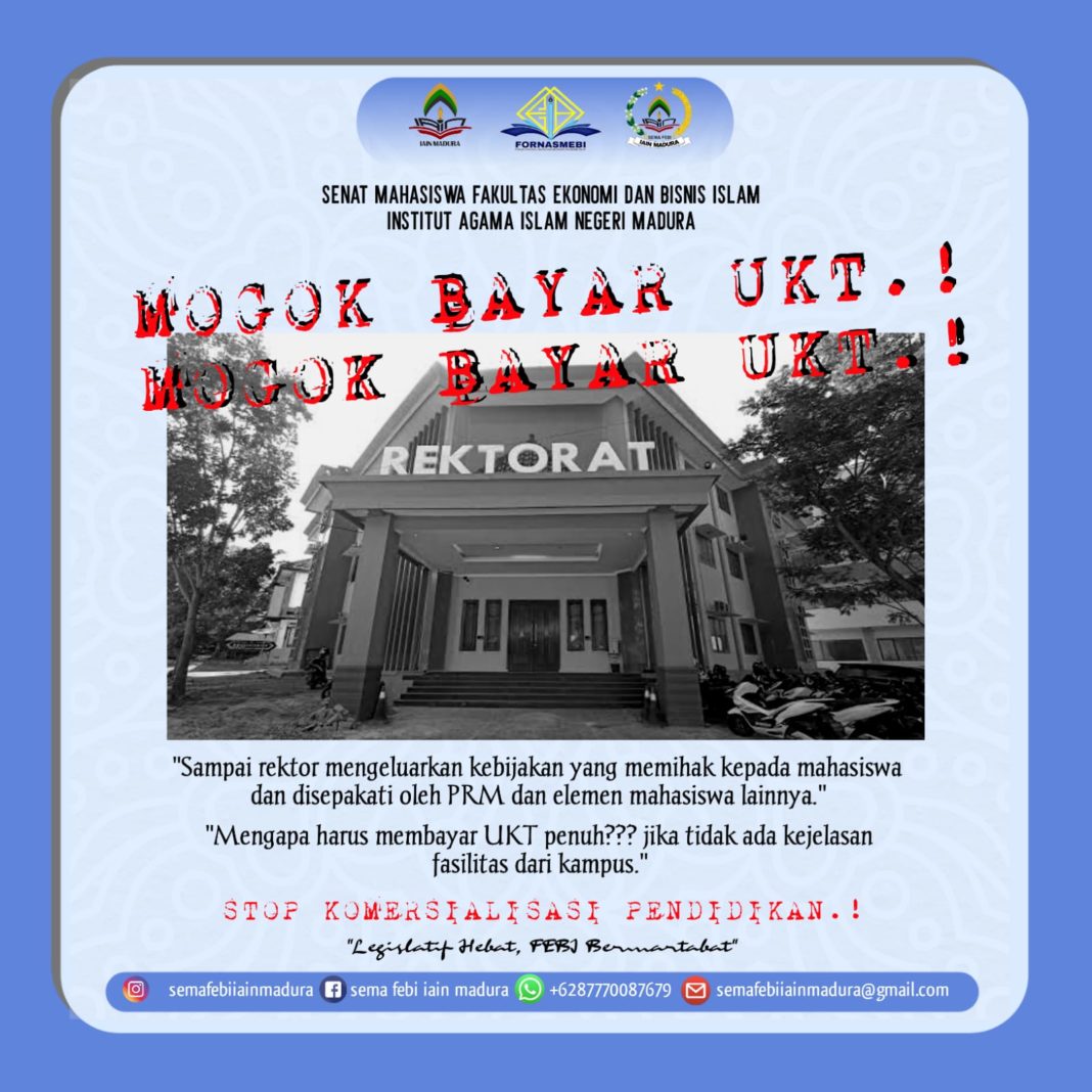 Mahasiswa IAIN Madura Ancam Mogok UKT Semester Genap