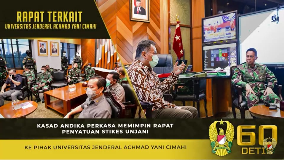 Jenderal Andika Perkasa, Pimpin Rapat Penyatuan STIKES UNJANI ke Pihak Universitas Jenderal Achmad Yani