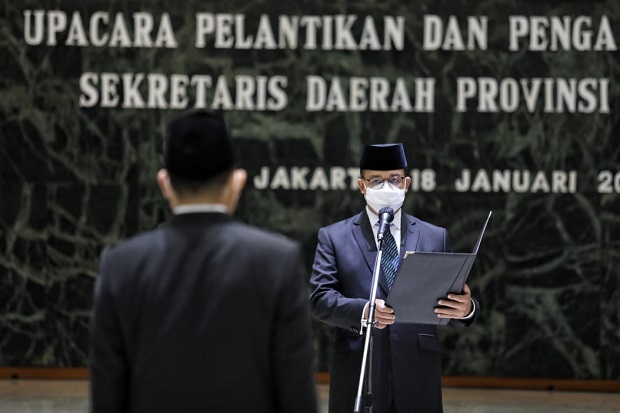 Anies Baswedan, Lantik Marullah Matali sebagai Sekda DKI Jakarta