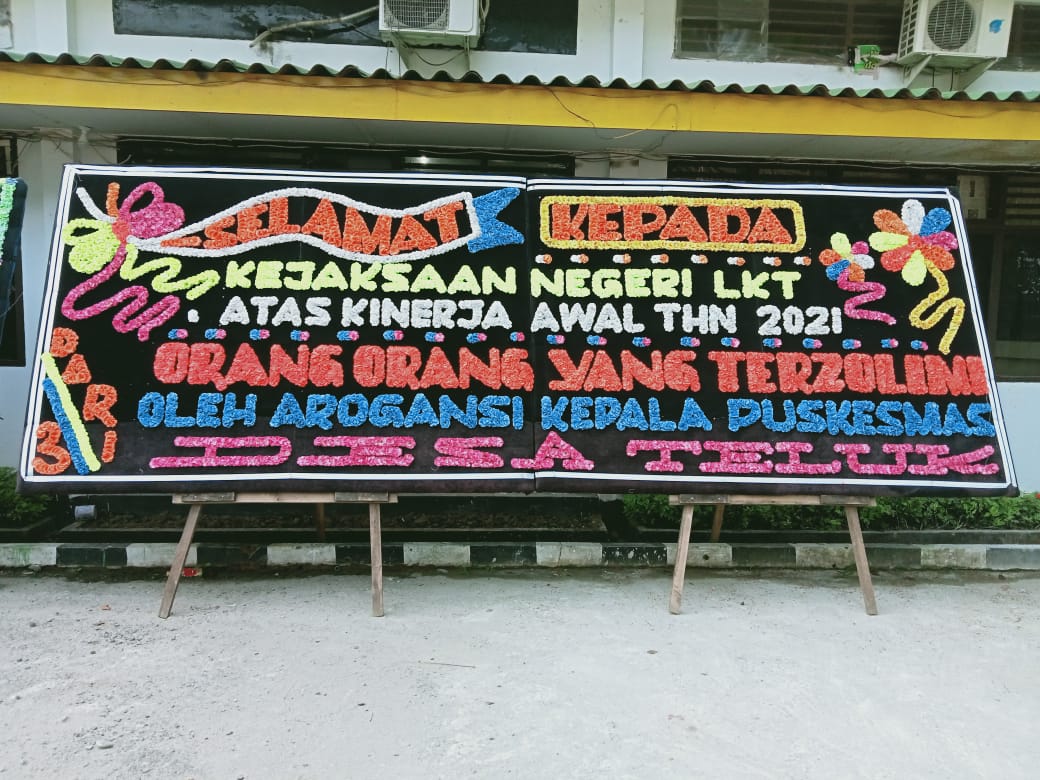Kejari Langkat, di Banjiri Papan Bunga di Awal Tahun 2021