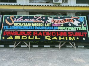 Kejari Langkat, di Banjiri Papan Bunga di Awal Tahun 2021