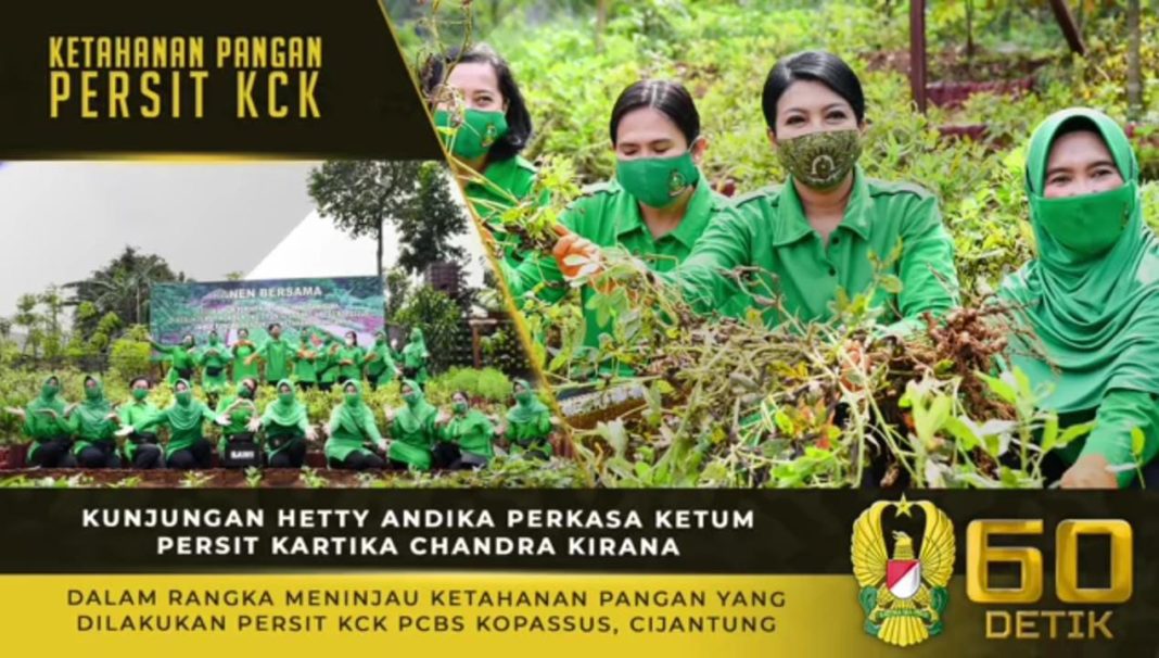 Hetty Andika Perkasa, Meninjau Ketahanan Pangan Persit KCK PCBS Kopassus