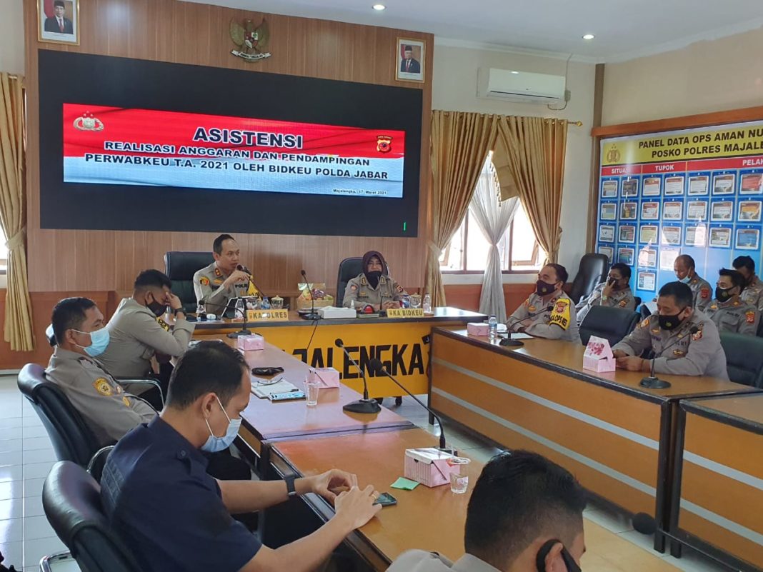 Kapolres Majalengka, Sambut Kunjungan Tim Asistensi Bid Keu Polda Jabar