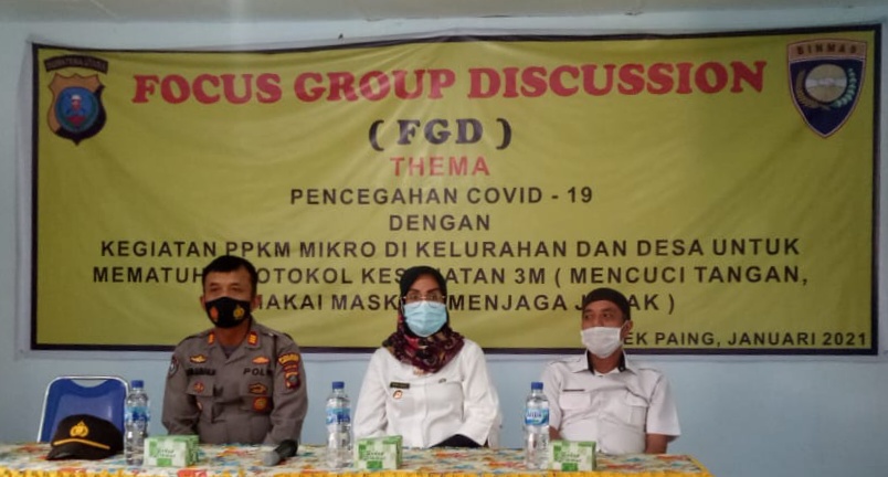 Kasat Binmas Polres Labuhanbatu, Sosialisasikan PPKM Mikro di Kelurahan Aek Paing