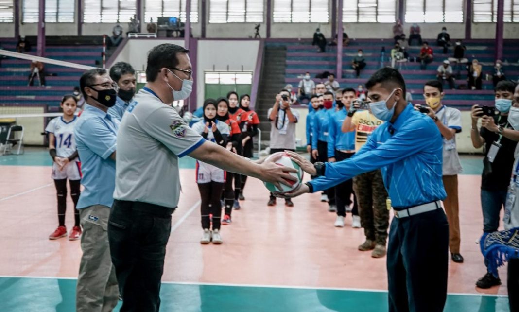 Sekda Ciamis, Buka Babak Kualifikasi Porprov XIV Jawa Barat Tahun 2021 Cabor Bola Voli
