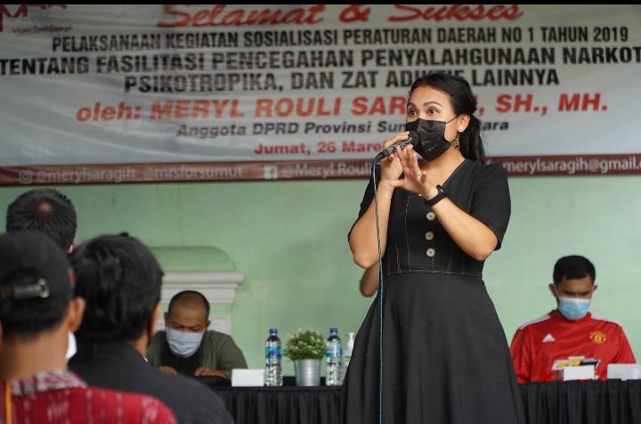 Tanggulangi Narkoba, Meryl Saragih Dukung Anak Muda Kembangkan Kreatifitas