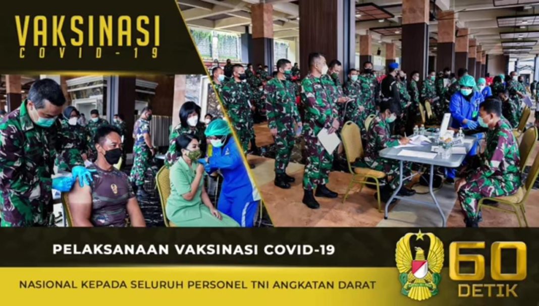 Kasad Andika Perkasa dan Ketum Persit KCK, Melaksanakan Vaksinasi Covid-19 Nasional