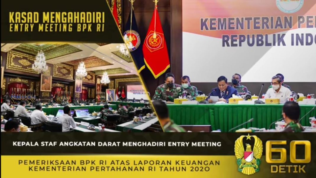 Kasad Andika Perkasa, Hadiri Entry Meeting Pemeriksaan BPK RI atas Laporan Keuangan Kemenhan Kasad Andika Perkasa, Hadiri Entry Meeting Pemeriksaan BPK RI atas Laporan Keuangan Kemenhan