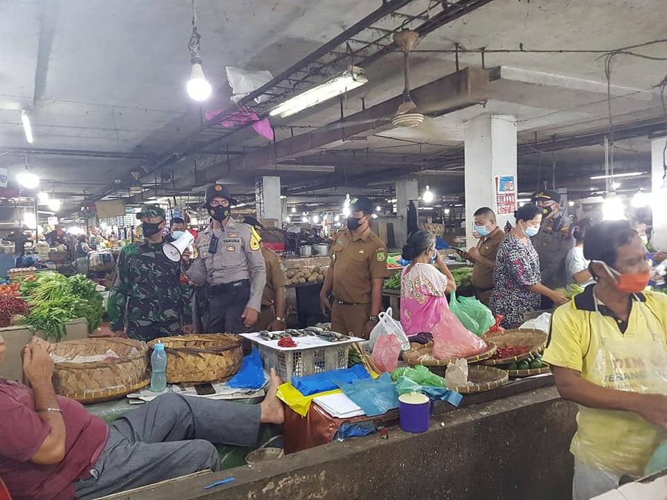 Latsitardanus XLI, Taruna Satlat Kijang Sosialisasikan Prokes Covid-19 di Pasar Petisah