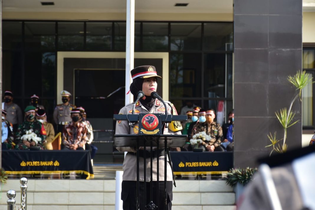Kapolres Banjar, Pimpin Apel Kebangsaan