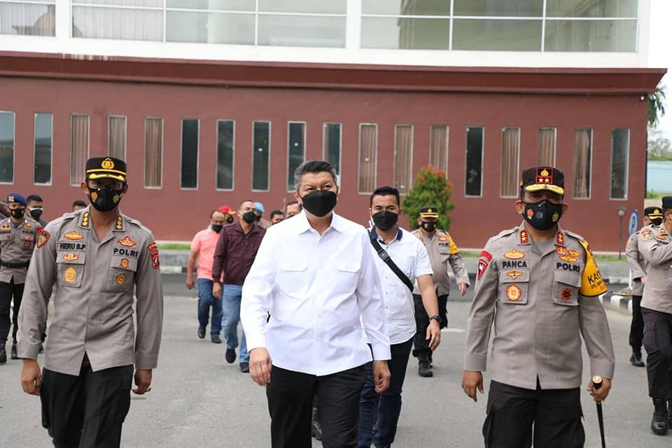 Kapolda Sumut Bersama Kalemdiklat Polri Cek Lokasi Latsitarda Nusantara dan Vaksinasi Massal