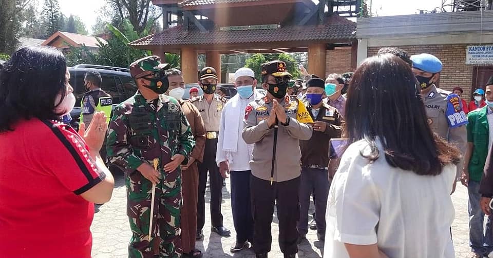 Kapolda Sumut dan Pangdam I/BB, Pantau Perayaan Paskah di Simalungun