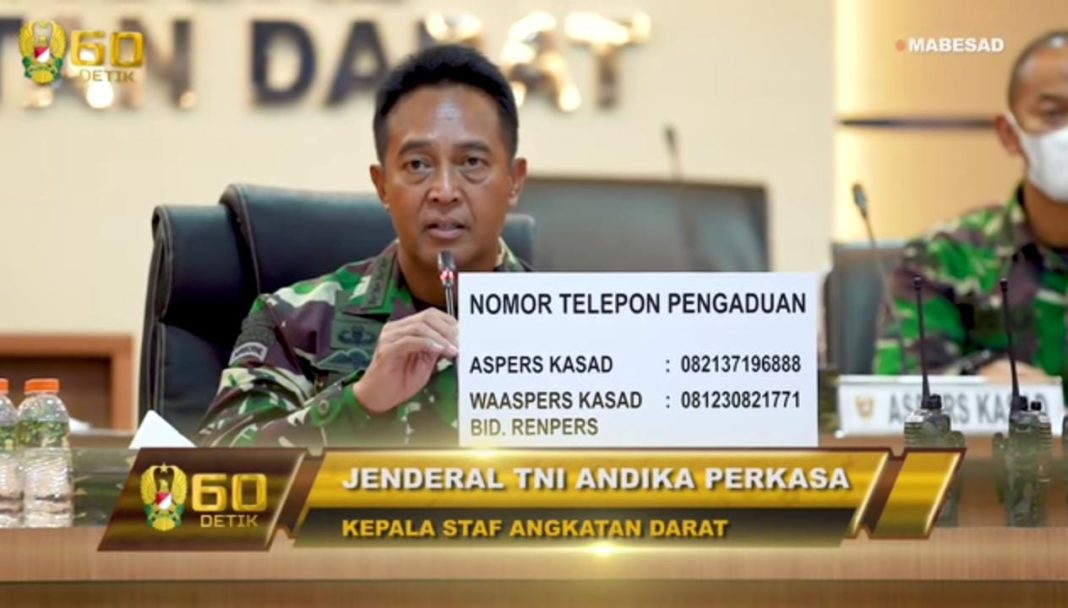 KASAD Andika Perkasa: Jika Ada Oknum Minta Bayaran Masuk TNI AD, Akan Kami Tindak