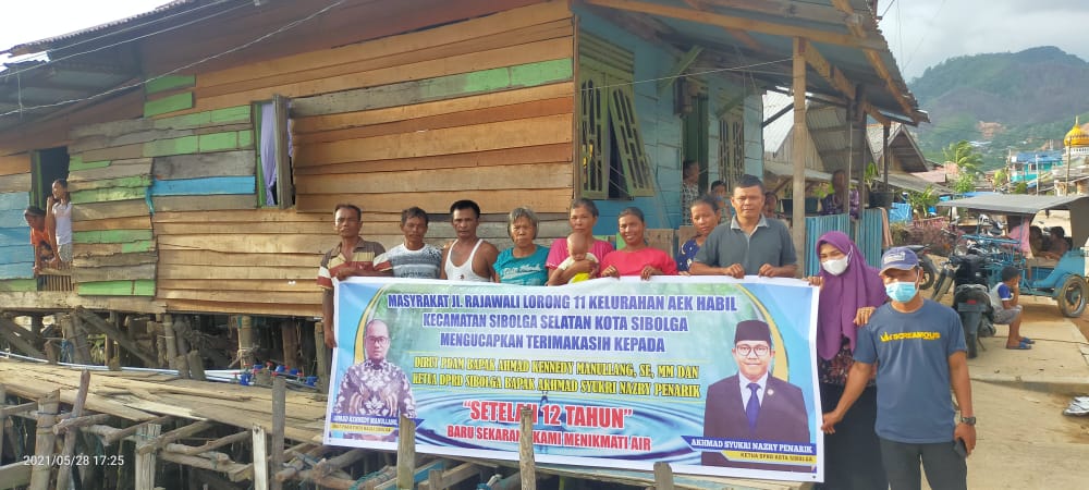 12 Tahun Menanti, Warga Pasir Bidang Berterima Kasih Kepada Ketua DPRD Sibolga dan Direktur PDAM Sibolga