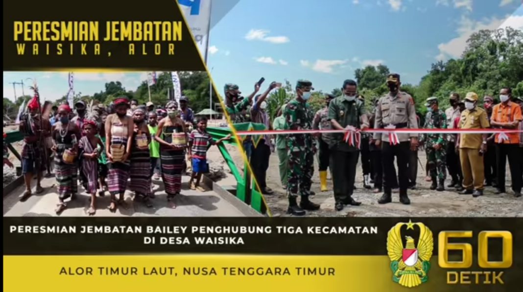 Jembatan Penghubung Tiga Kecamatan di Desa Waisika NTT Diresmikan