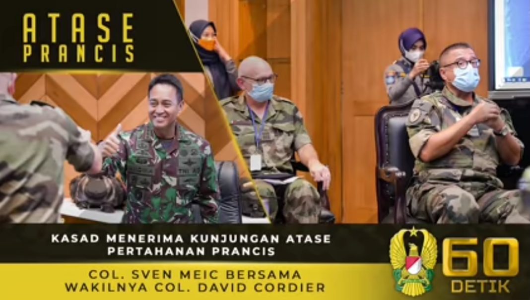 KASAD Andika Perkasa, Menerima Kunjungan Atase Pertahanan Prancis