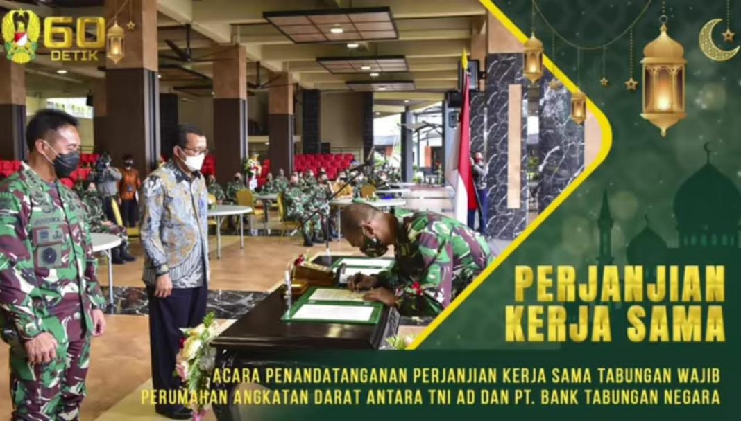 KASAD Andika Perkasa, Hadiri Penandatanganan Perjanjian Kerja Sama TWP AD dengan PT BTN