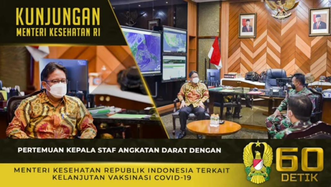 KASAD Andika Perkasa, Menerima Kunjungan Menteri Kesehatan RI