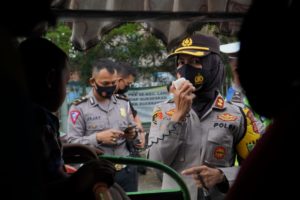 Kapolres Banjar, Hentikan Kendaraan Tak Terapkan Protokol Kesehatan