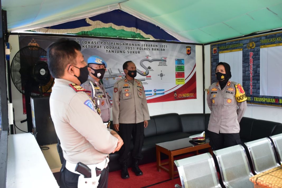 Kapolres Banjar, Cek Kesiapan Pos Pam Ops Ketupat Lodaya Jelang Idul Fitri