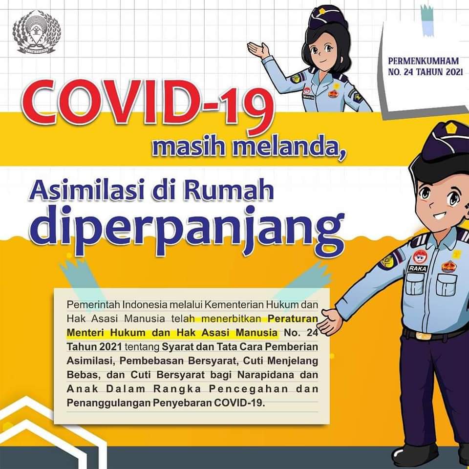 Covid-19 Masih Berlangsung, Kemenkumham Perpanjang Pemberian Asimilasi
