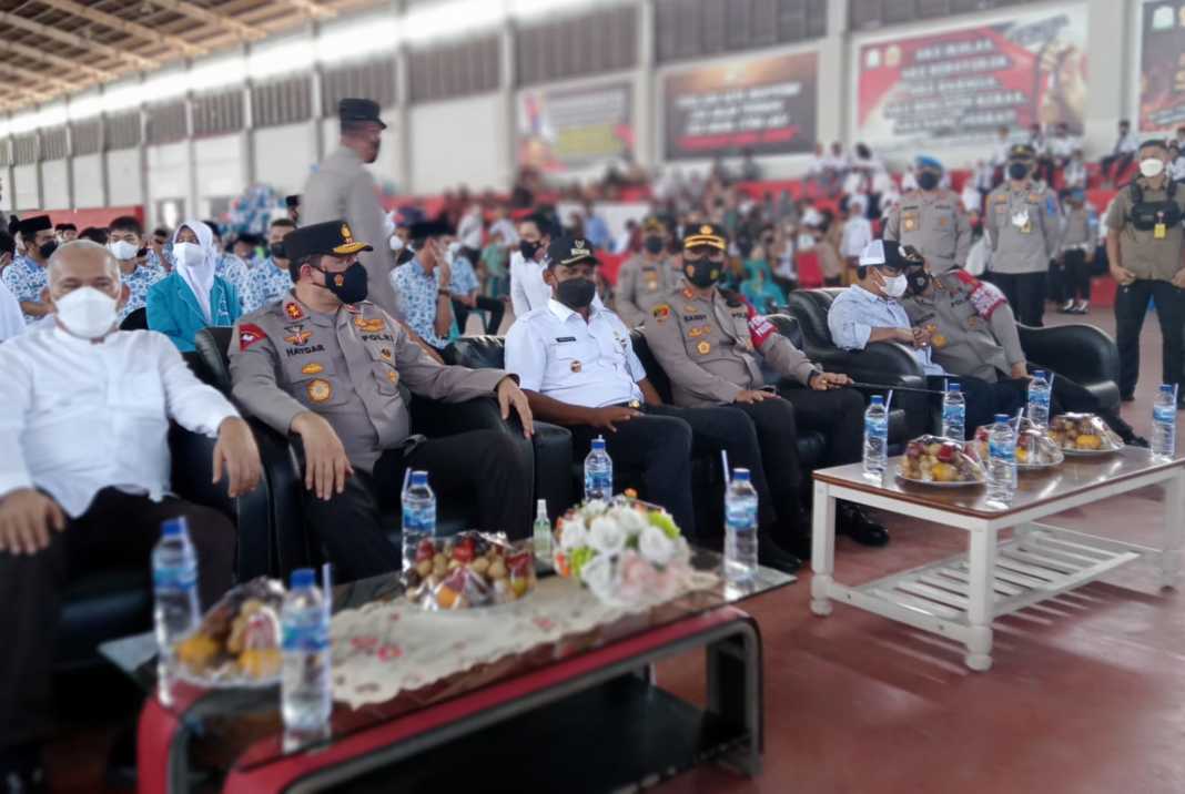 Kapolda dan Sekda Tinjau Vaksinasi