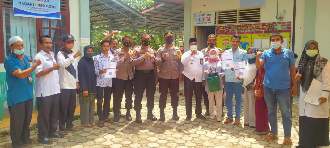 Pemerintahan Nagari Limo Koto Gelar Gebyar Vaksin, Bekerjasama dengan Polres Sijunjung serta H. Jhon Indrawan