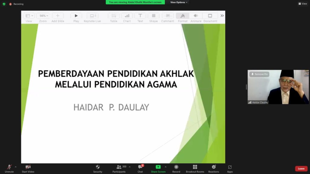 Seminar Internasional dan Zikir Akbar, KH Amiruddin MS Pikir dan Zikir untuk Membentuk Akhlakul Karimah