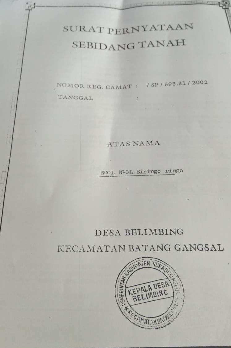 Budi Siringo-ringo Keluhkan Tanah Terindikasi Diserobot Tetangga