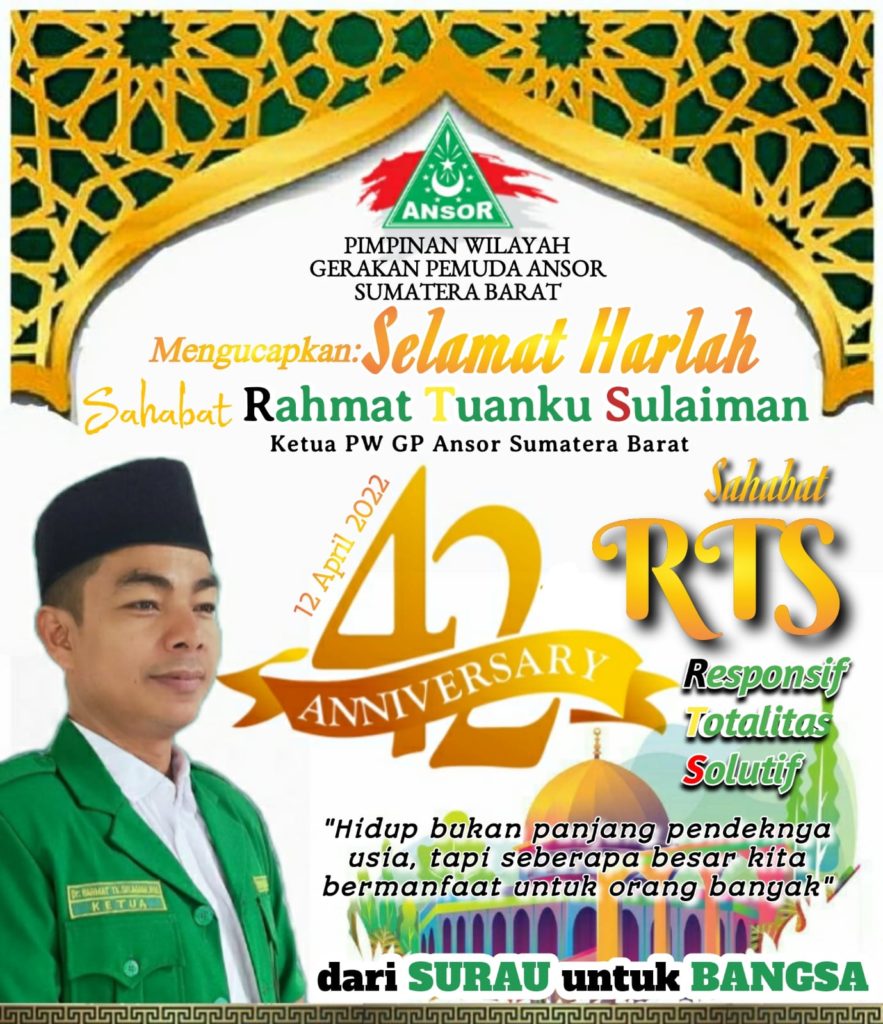 Memasuki Usia 42 tahun, Rahmat Tuanku Sulaiman Syukuran dan Bergerak Dengan RTS