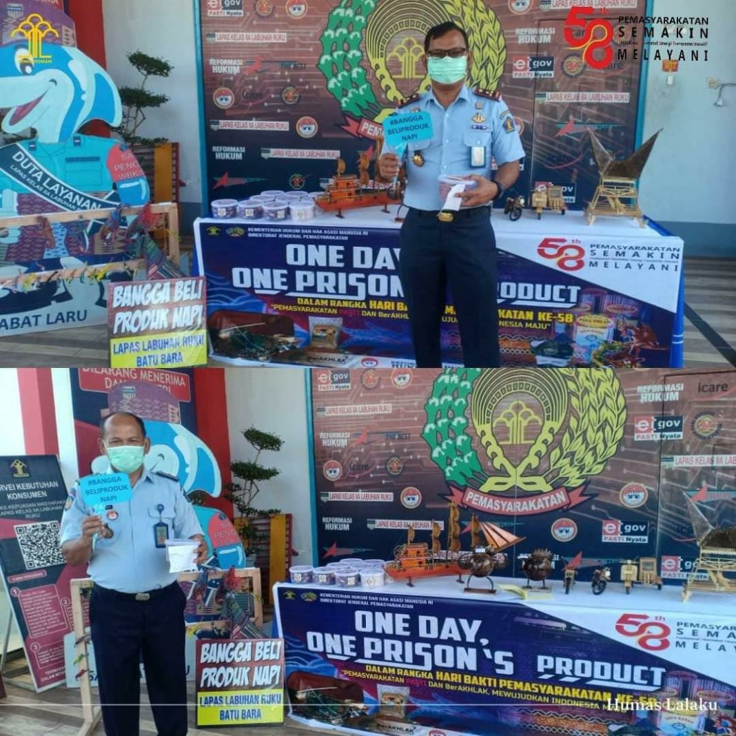 Lapas Labuhan Ruku Kanwil Kemenkumham Sumut Gelar Kegiatan One Day One Prison's Product