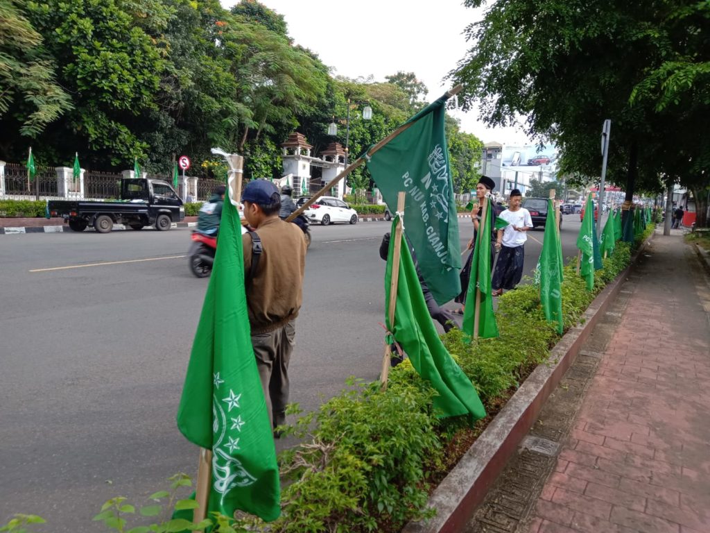 Ribuan Bendera NU Terlihat Diberbagai Sudut Kota Cianjur