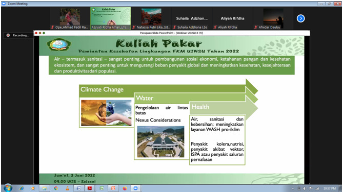 FKM UIN-SU Lakukan Kuliah Pakar Kesehatan Lingkungan