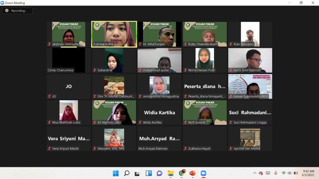 FKM UIN-SU Lakukan Kuliah Pakar