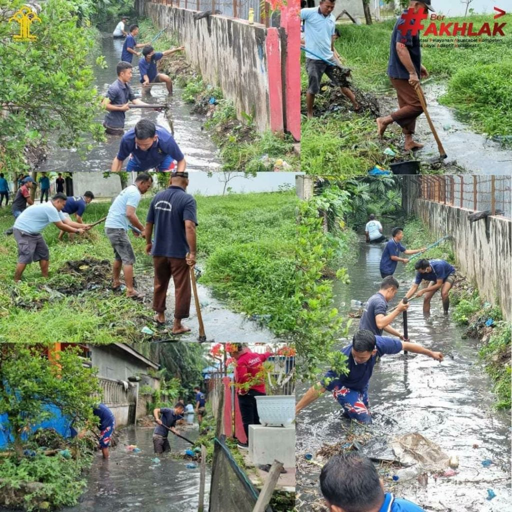 Lapas Labuhan Ruku Gotong Royong Bersihkan Selokan Sekitar
