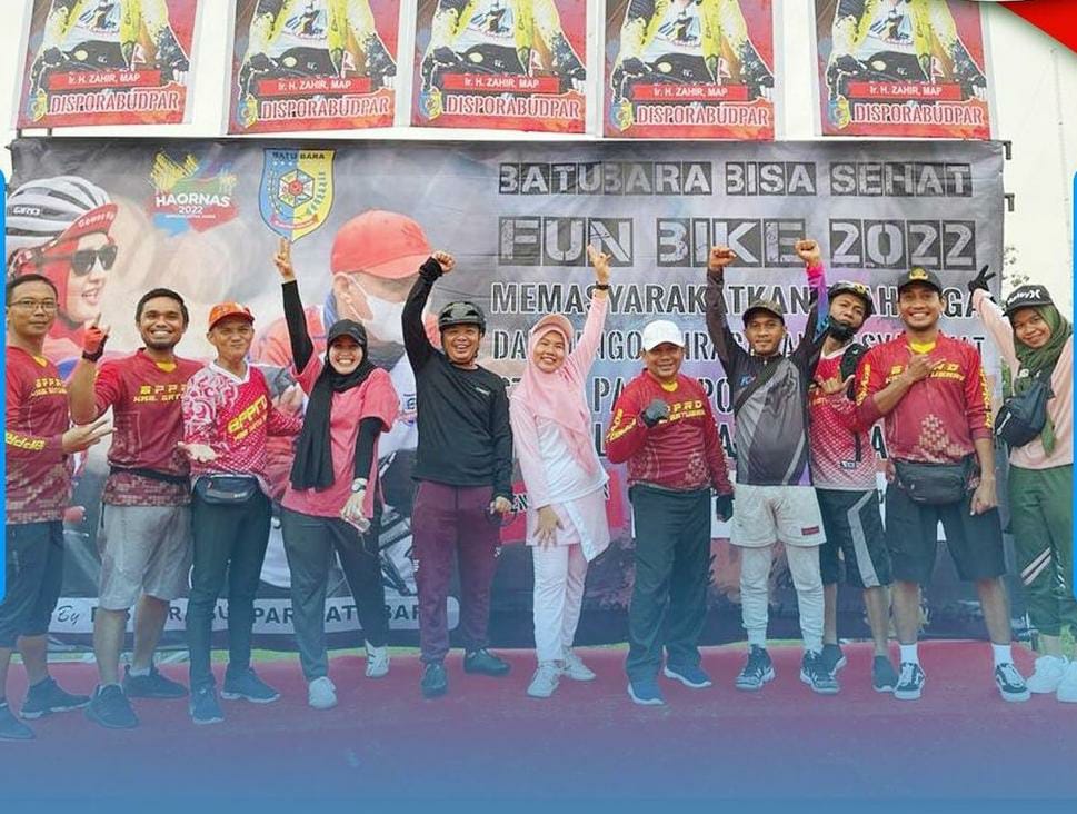Bapenda Batu Bara Ikut Warnai Gowes Fun Bike Batu Bara Bisa