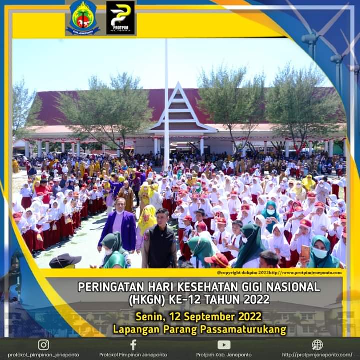 Peringati HKGN ke 12, PDGI Jeneponto Gelar Sikat Gigi Massal