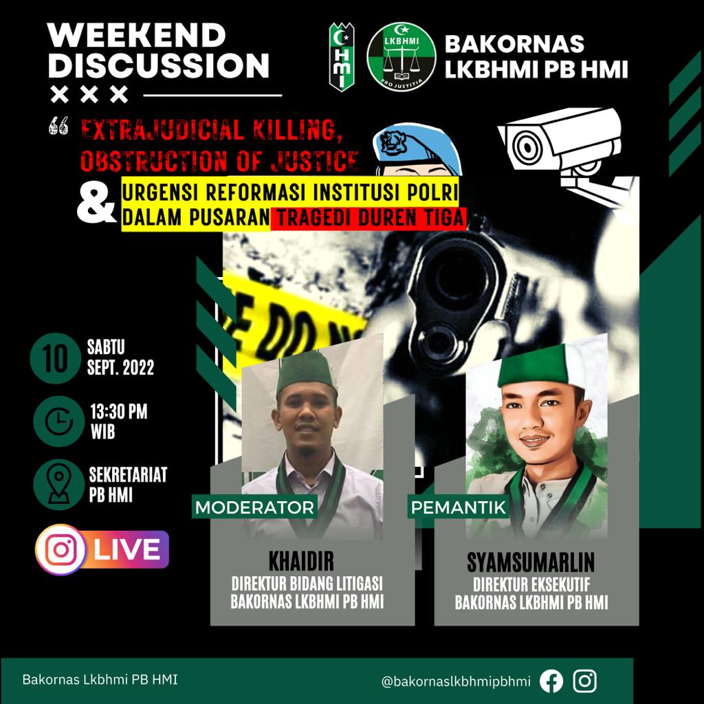LKBHMI PB HMI Desak Polri Tuntaskan Kasus Kematian Brigadir J.