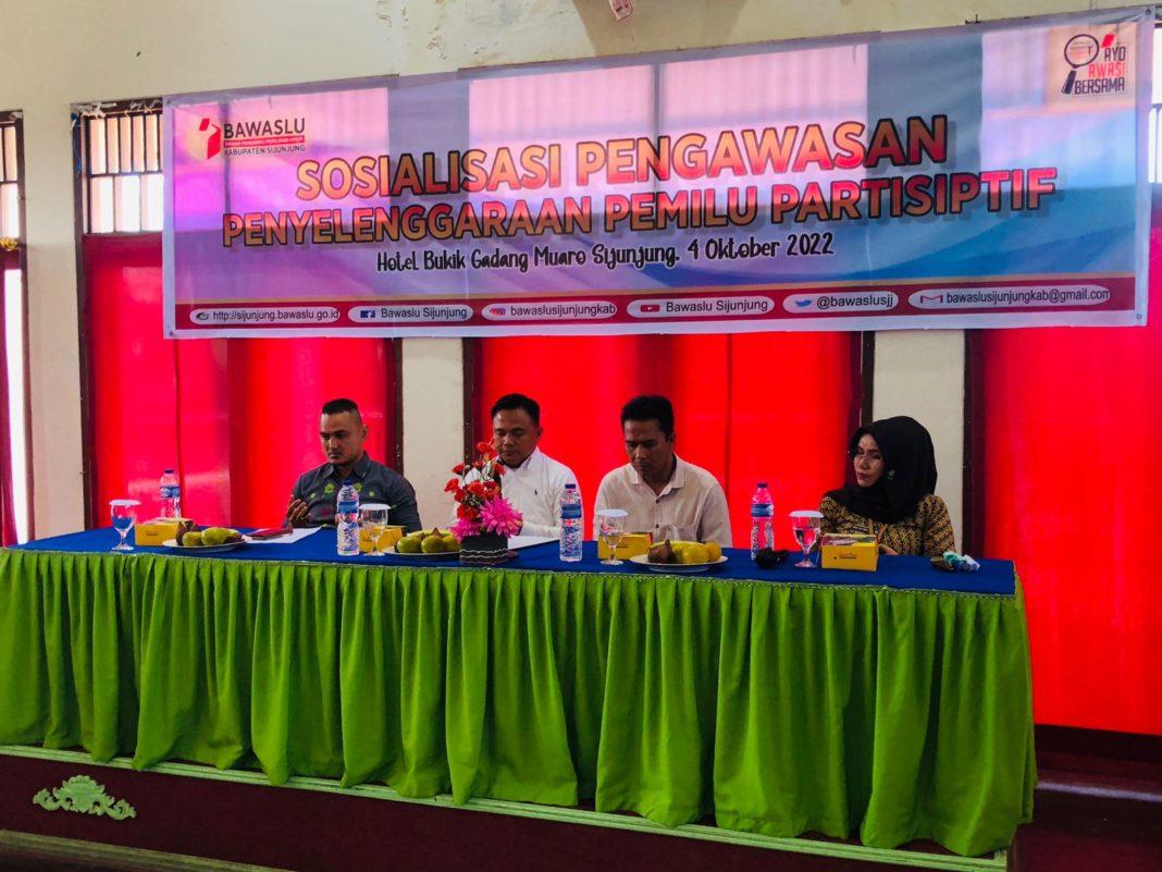 Bawaslu Sijunjung Adakan Sosialisasi Pengawasan Penyelenggaraan Pemilu Partisipatif